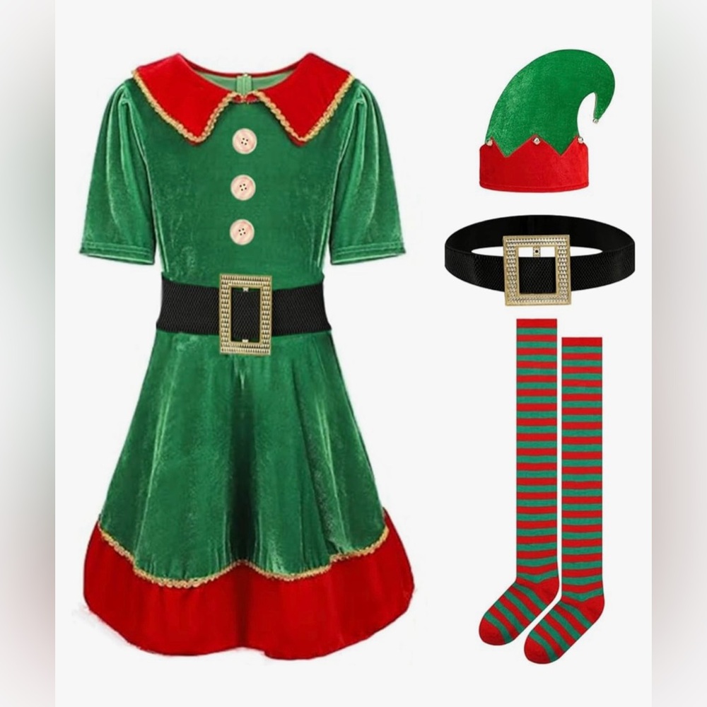Kids Christmas Elf Costume XL